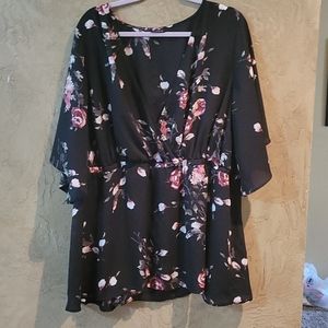 Torrid black floral babydoll 4